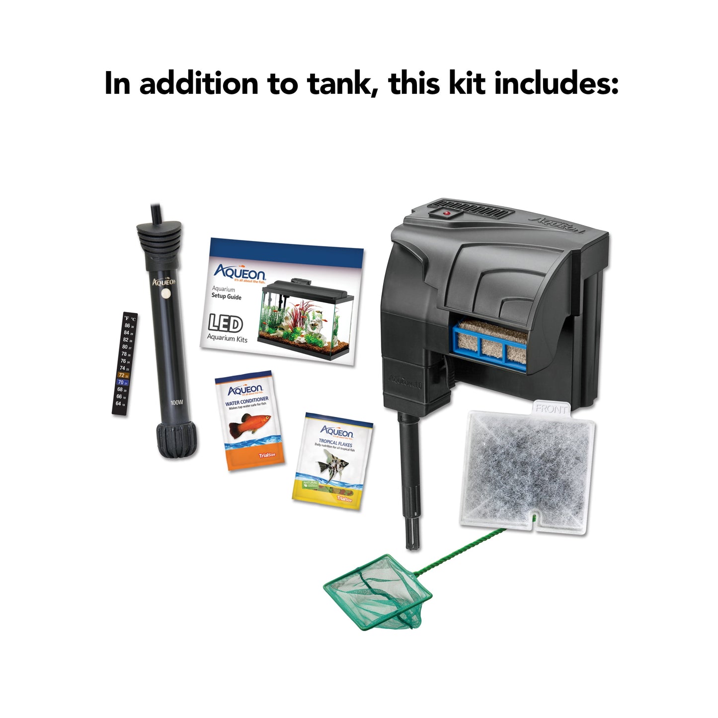 Aquarium Glass 20 Gallon Starter Kit with LED Lighting 20 High