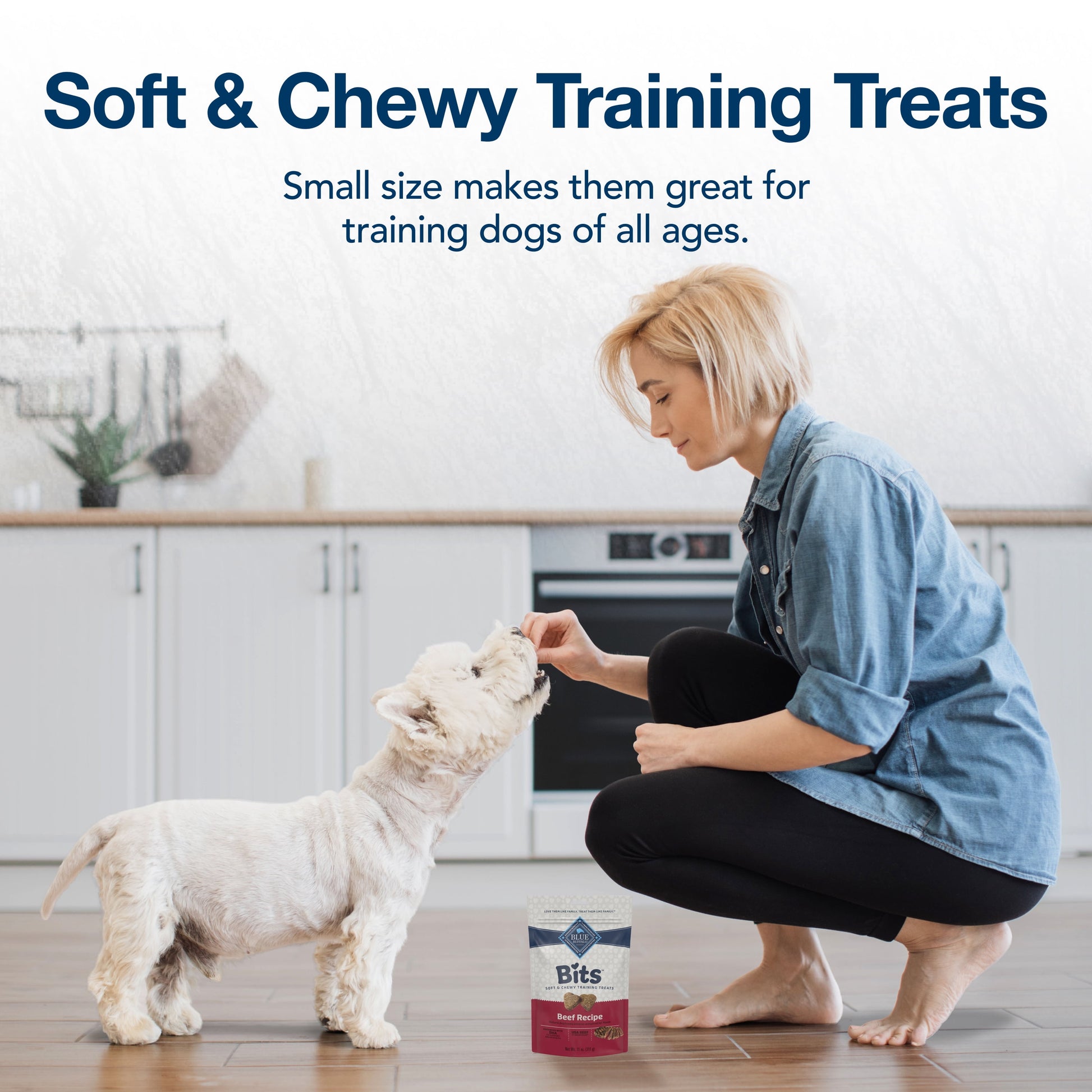 Bits Soft Dog Treats for Training, Enhanced with DHA, 4-Oz. Bag