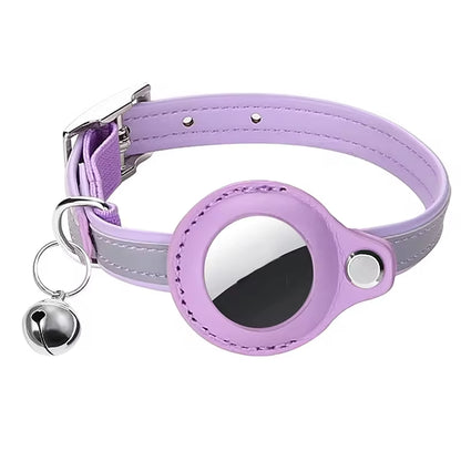 For Air Tag Cat Collar, Cat Collar with Bells, Reflective GPS Cat Collar, Cat Tracker Collar Adjustable Cat Collar